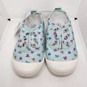 New Cat & Jack Toddler Size 8 Rory Sneaker Green Butterfly Slip On